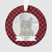 Pet Photo Red and Black Buffalo Plaid Christmas (devant)