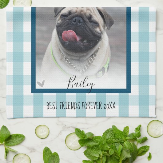 Pet Photo Rustic Pset Keepomwille Theedoek (Gevouwen)