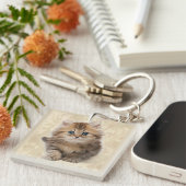 Pet Photo Sleutelhanger Gift Cat of Kitten Mam (Voorkant Rechts)