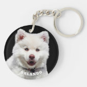 Pet Photo with Name Personalized Sleutelhanger (Achterkant)