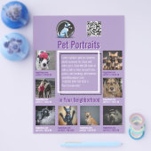 Pet Photography Session Flyer With QR Code & Tear‑ (Enkel)