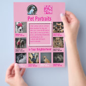 Pet Photography Session Flyer With QR Code & Tear‑ (Hand)