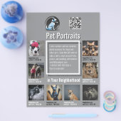 Pet Photography Session Flyer With QR Code & Tear‑ (Enkel)