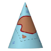 pet "Pirate Map" Feesthoedjes (Voorkant)