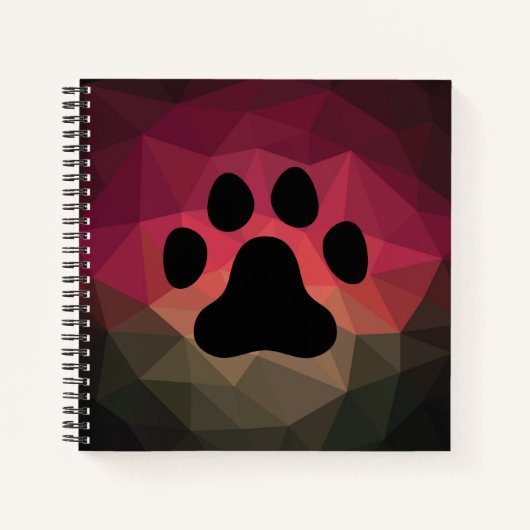 Pet poot print, kat / hond voetafdruk patroon notitieboek (Voorkant)