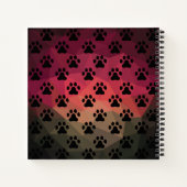 Pet poot print, kat / hond voetafdruk patroon notitieboek (Achterkant)
