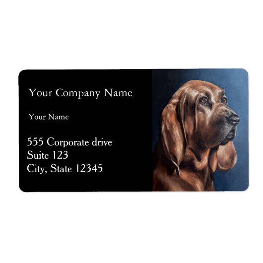 Pet Portrait Painting Return Address Labels (Voorkant)