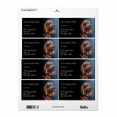 Pet Portrait Painting Return Address Labels (Full Sheet)