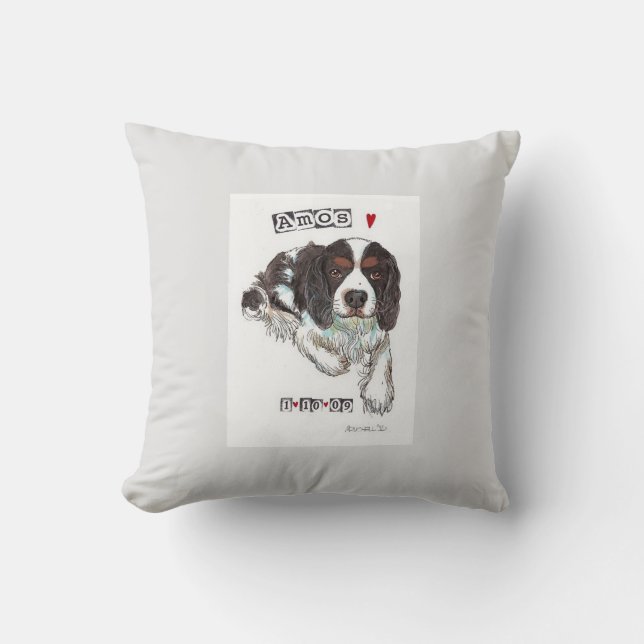 Pet Portrait Pillow Kussen (Voorkant)