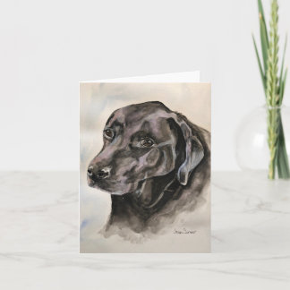 Pet Portrait - Zwart Lab Kaart