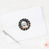 Pet Puppy Dog Paw Print Border Lijst Sticker Label (Envelop)