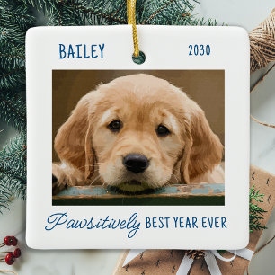 Pet Puppy Eenvoudige Gepersonaliseerde Hond Foto Keramisch Ornament