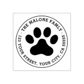 Pet pw print terugzendadres rubberstempel (Afrduk)