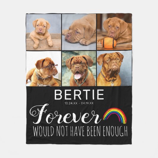 Pet Rainbow Bridge Foto Collage Keepomwille Fleece Deken (Voorkant)