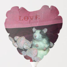 Pet Rat Darcy Love Balloon - Hart Vorm
