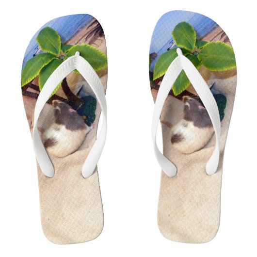 Pet Rat de heer Bean bij het strand Teenslipper Teenslippers (Voetbed)