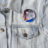 Pet Rat Pinback Button (In situ)