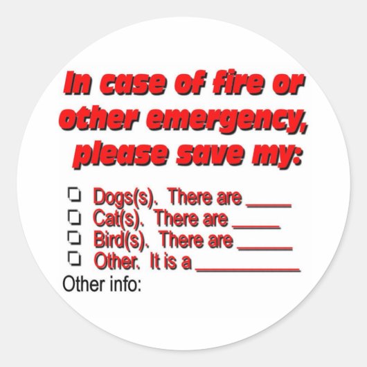 Pet Rescue Ronde Sticker (Voorkant)