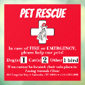 Pet Rescue Window Cling Raamsticker (Vel 3)