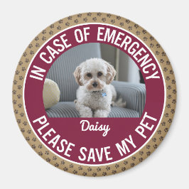 Pet Safety Alert Foto & Naam Emergency Responder Magneet
