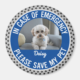 Pet Safety Alert Foto & Naam Emergency Responder Magneet