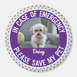 Pet Safety Alert Foto & Naam Emergency Responder Magneet