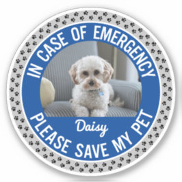 Pet Safety Alert met veranderlijke kleuren Sticker