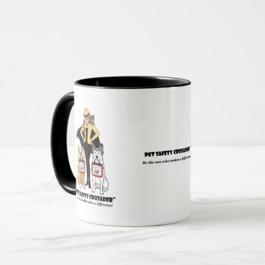 Pet Safety Crusader Coffee Mug Mok (Voorkant links)