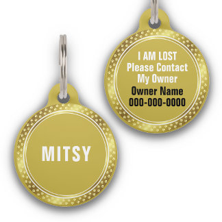 Pet Safety Custom Gold Medallion Dog Paw Huisdierpenning