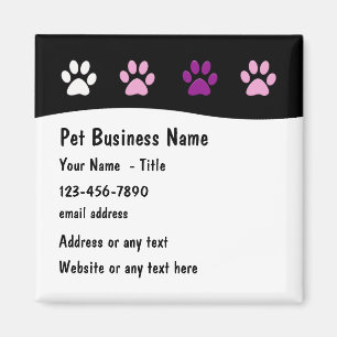 Pet Service Trendy Business Magnets Magneet