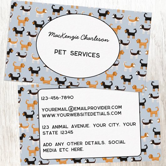 Pet Services Cavalier King Charles Spaniel Visitekaartje