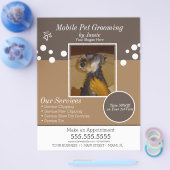 Pet Services Grooming Dog Foto Flyer (Enkel)