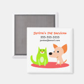 Pet Services promotionele magneet (Voorkant / Achterkant)