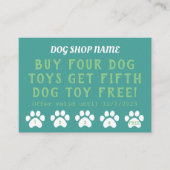 Pet Shop Chien Toy Carte de fidélité (Devant)