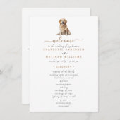 Pet Simple Black & Gold Text Wedding Programme de (Devant / Derrière)