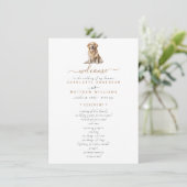 Pet Simple Black & Gold Text Wedding Programme de (Debout devant)