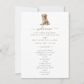 Pet Simple Black & Gold Text Wedding Programme de  (Devant)