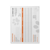 Pet Sitter Aangepaste offerte Notitieblok (Gedraaid)