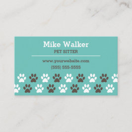 Pet Sitter afdrukken tekenen Visitekaartje