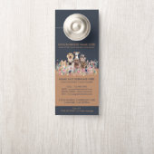 Pet Sitter Botanical Flowers Rustic Boutique Dogs (Op knop)