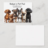 Pet Sitter Contactkaartje (Voorkant / Achterkant)