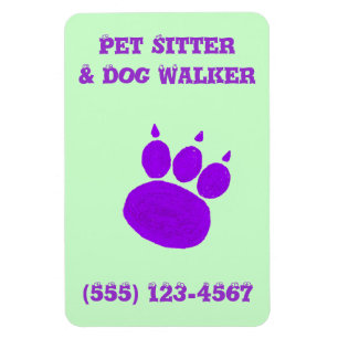 Pet Sitter & Dog Walker Paw Print Magneet