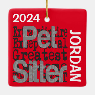 Pet Sitter Extraordinaire CUSTOM Keramisch Ornament