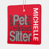 Pet Sitter Extraordinaire CUSTOM Keramisch Ornament (Links)