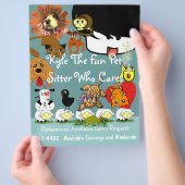 Pet Sitter Flyer veel verkuilde dieren (Hand)