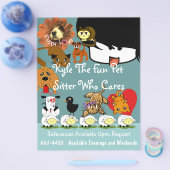 Pet Sitter Flyer veel verkuilde dieren (Enkel)