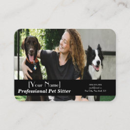 Pet Sitter Foto, Contact, Diensten Visitekaartje