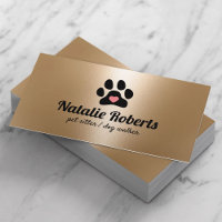 Pet Sitter Hond Walker Poot Hart Modern Goud