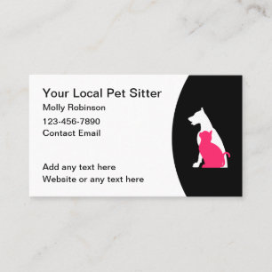 Pet Sitter Nieuwe Eenvoudige Visitekaartjes