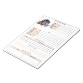 Pet Sitter Notities voor Hond Moeder of Kat Moeder Notitieblok (Schuin)